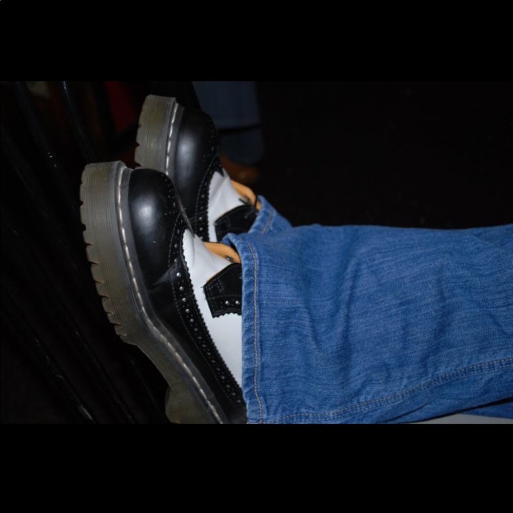 Dr. Martens black and white oxfords